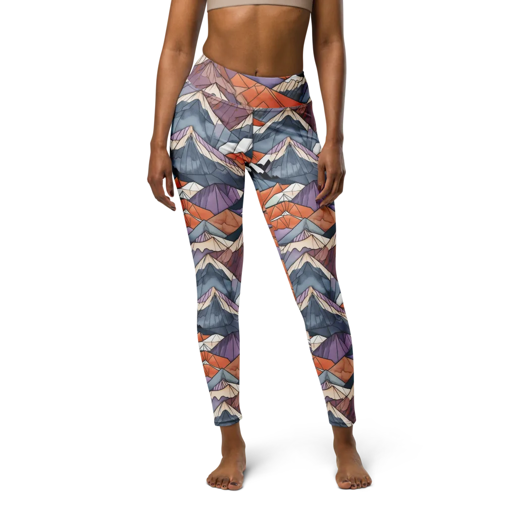 Alpine Facets on Yoga Leggings — Front