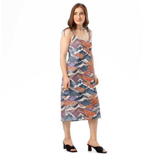 Alpine Facets on a Slip Dress