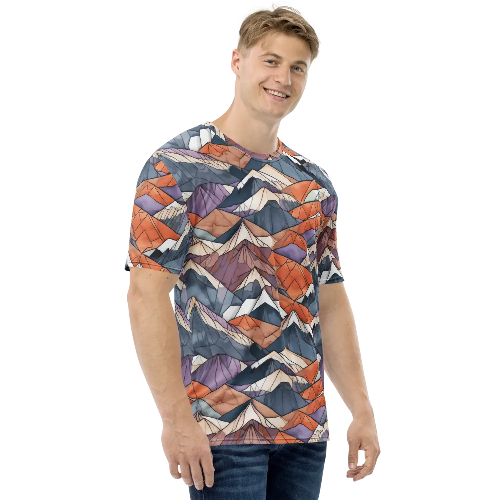 Alpine Facets on Men's Crew Neck T-Shirt — Right