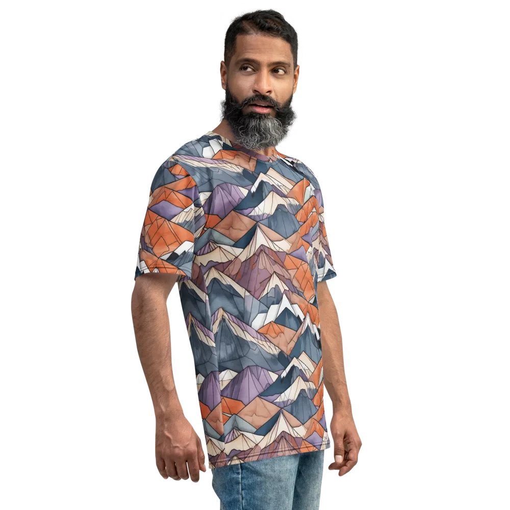 Alpine Facets on Men's Crew Neck T-Shirt — Right