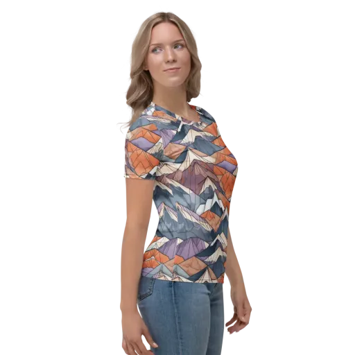 Alpine Facets on a Women's Crew Neck T-Shirt
