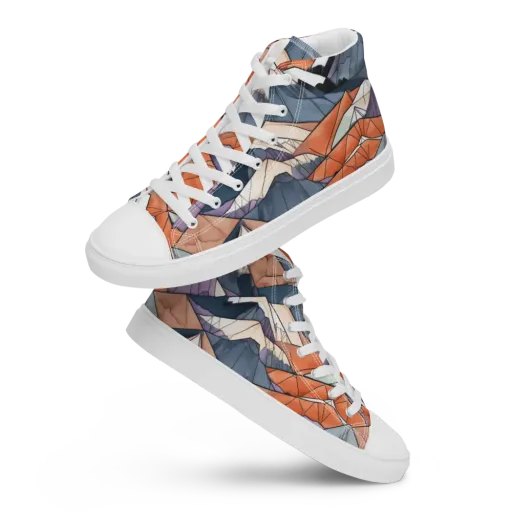 Alpine Facets on a Women's High Top Canvas Shoes