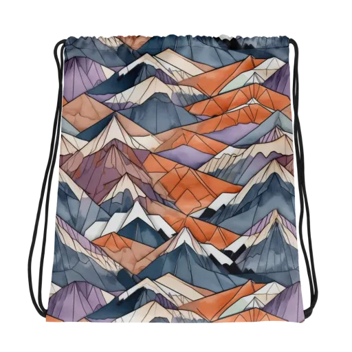 Alpine Facets on a Drawstring Bag