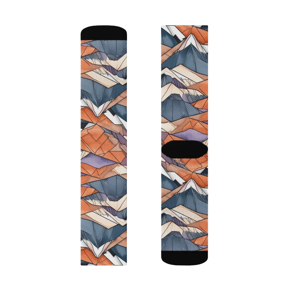 Alpine Facets on Socks — Left Sock