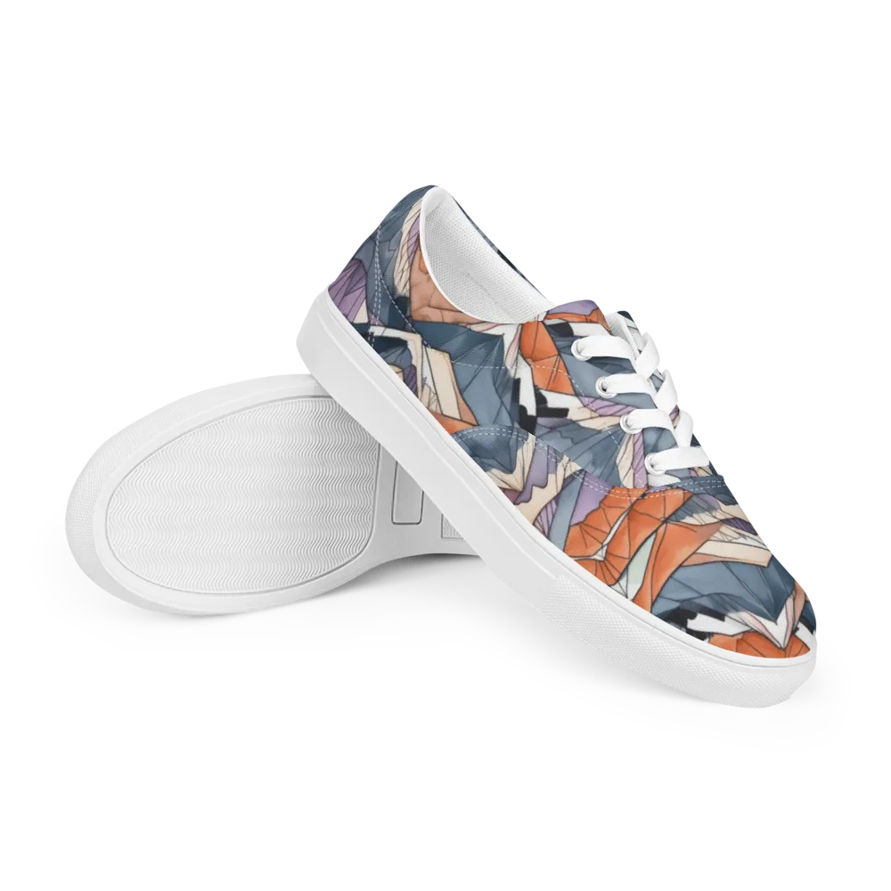Alpine Facets on Men's Lace-Up Canvas Shoes — Right Front