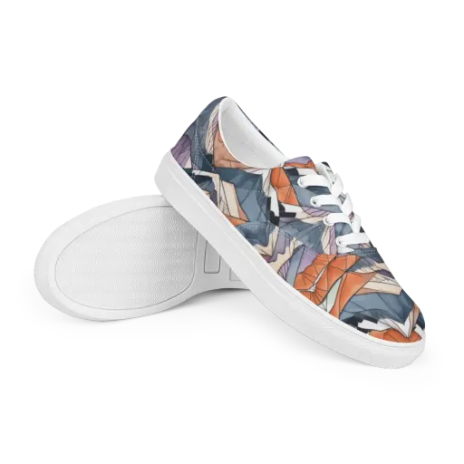 Alpine Facets on a Men's Lace-Up Canvas Shoes