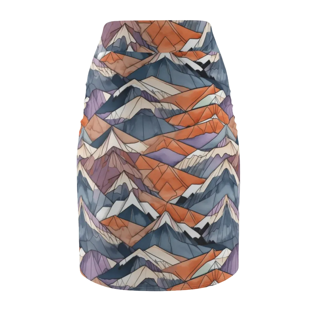 Alpine Facets on Pencil Skirt — Back