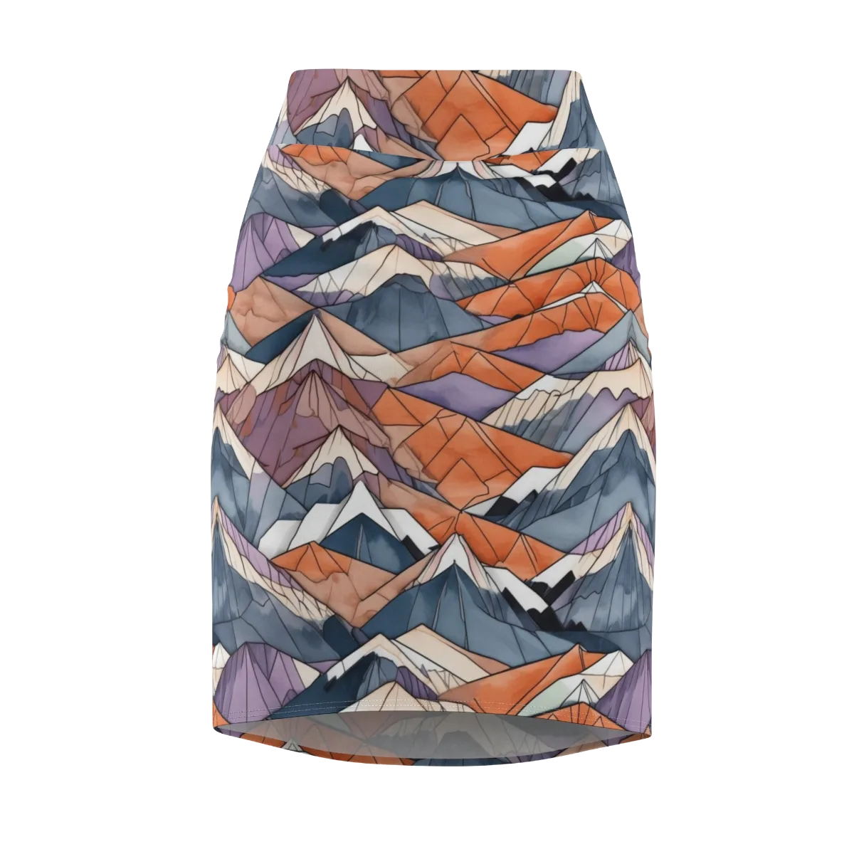 Alpine Facets on Pencil Skirt — Front