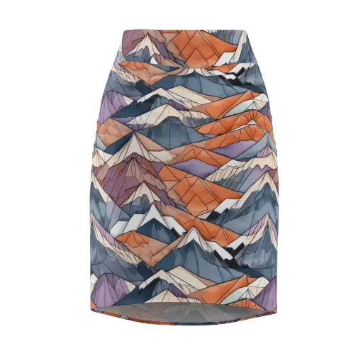 Alpine Facets on a Pencil Skirt