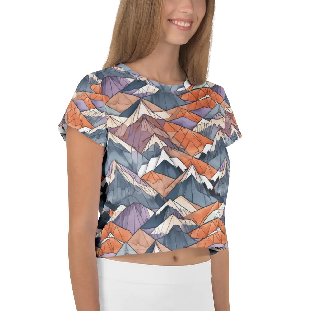 Alpine Facets on Crop Tee — Right