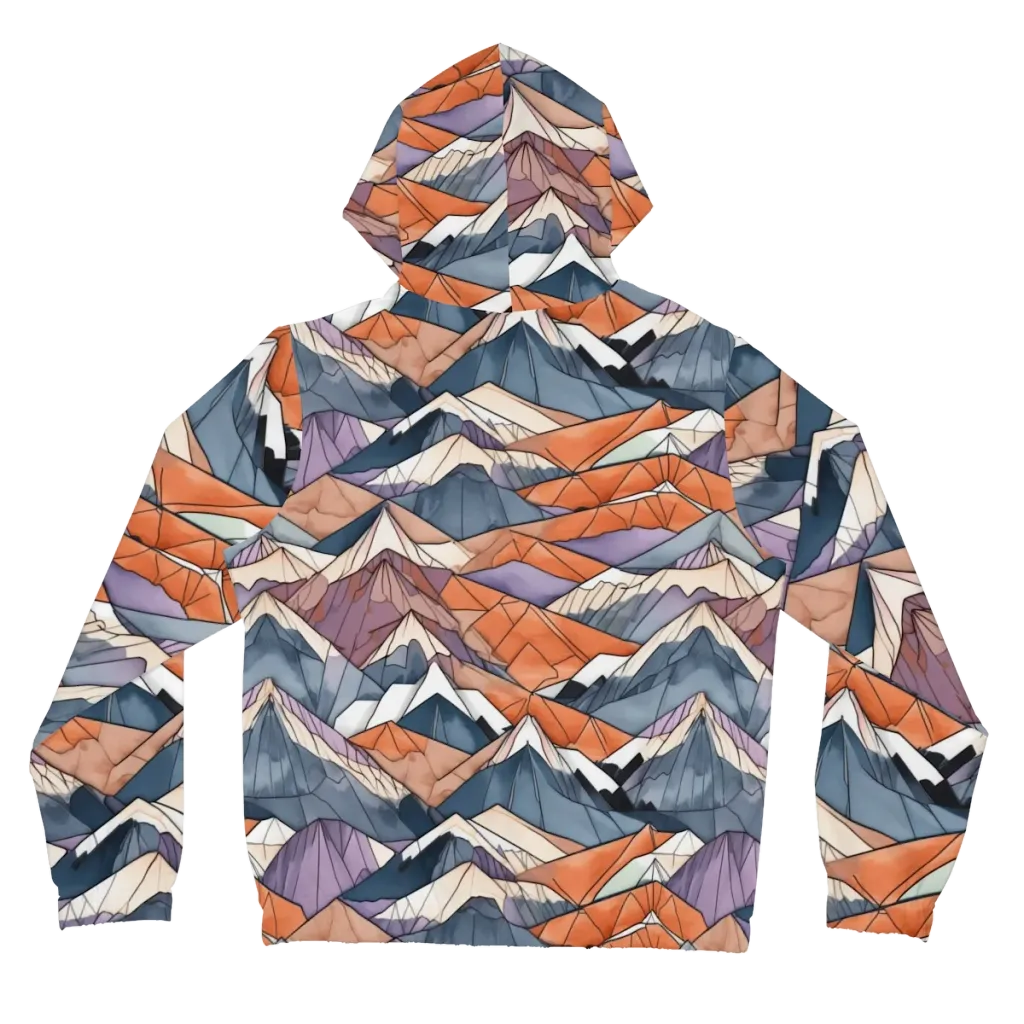 Alpine Facets on Women's Full-Zip Hoodie — Back