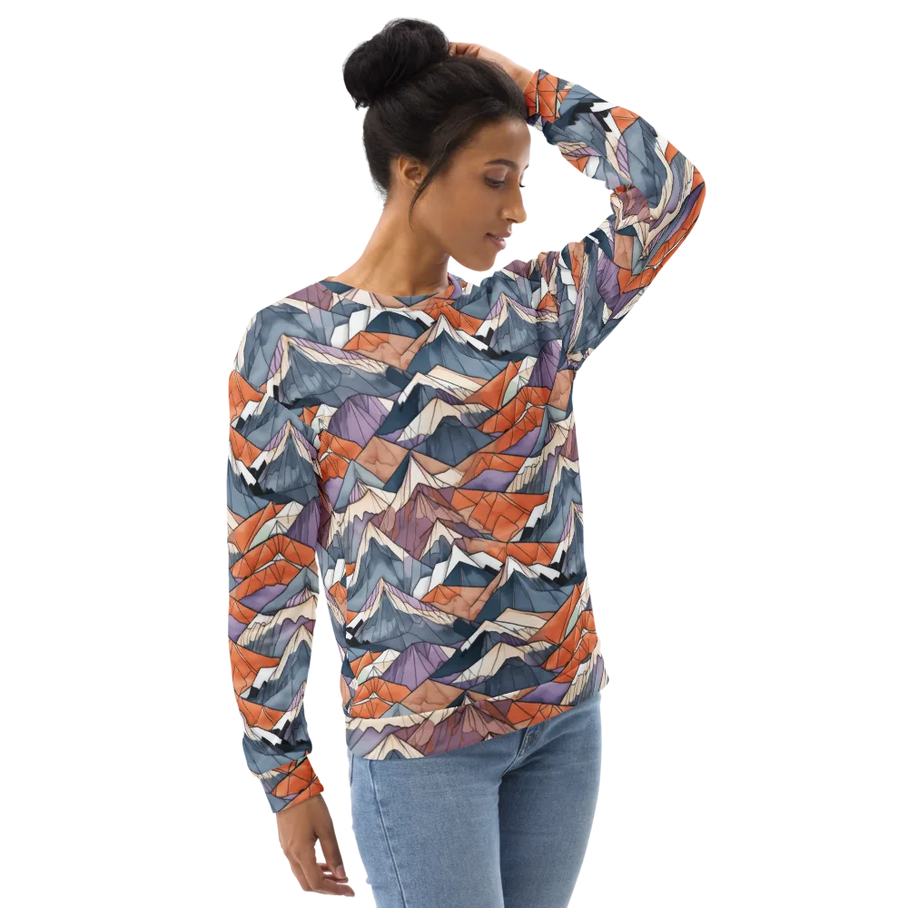 Alpine Facets on Sweatshirt — Right Front