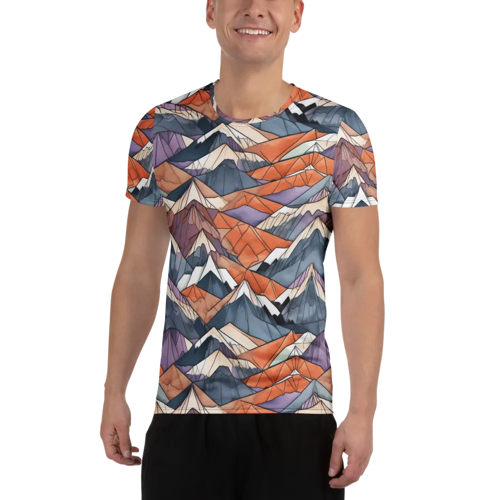 Alpine Facets on Men's Athletic T-Shirt — Front