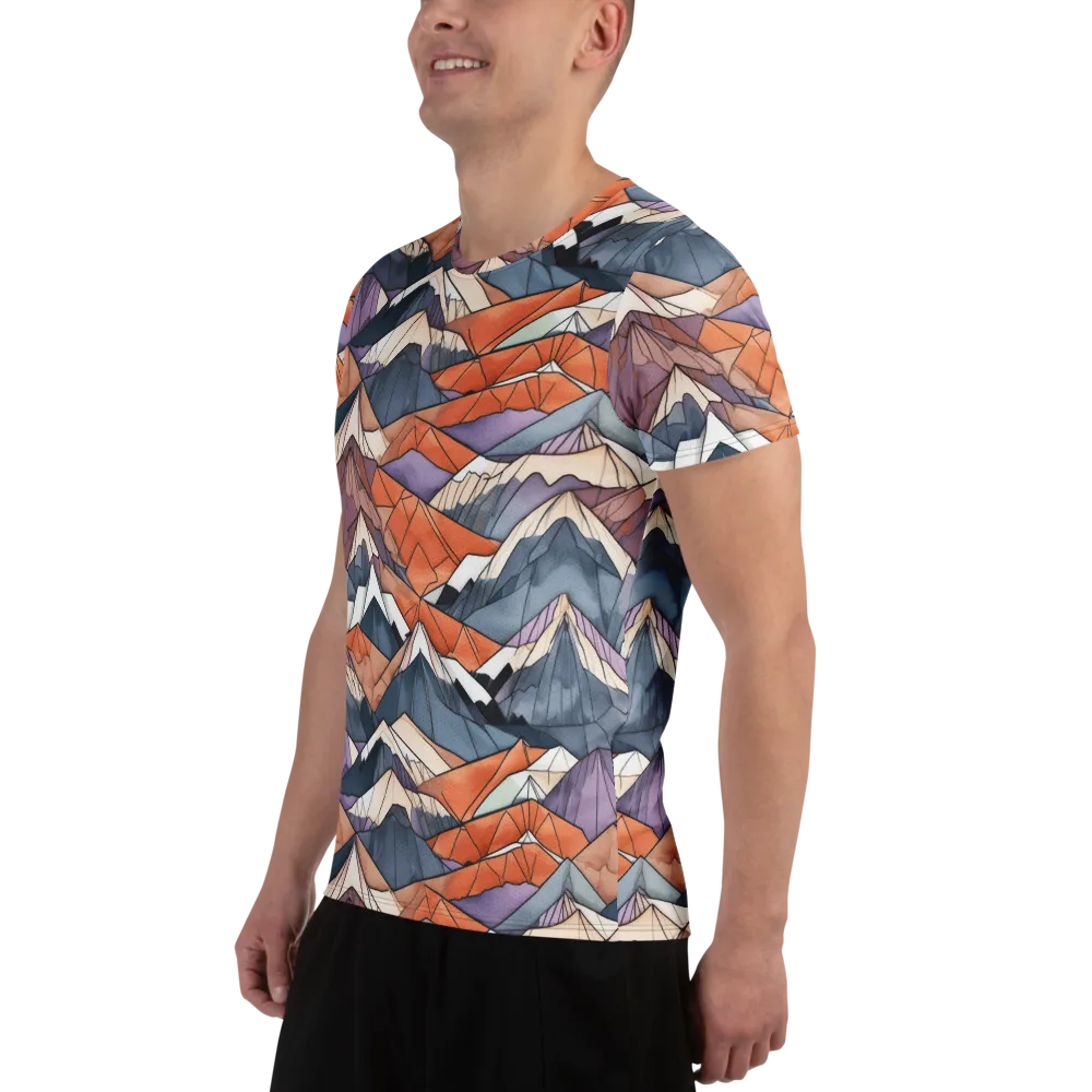 Alpine Facets on Men's Athletic T-Shirt — Left