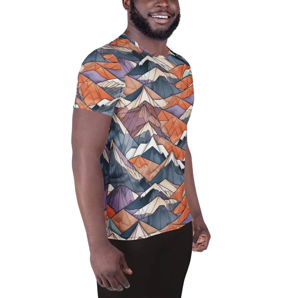 Alpine Facets on Men's Athletic T-Shirt — Right