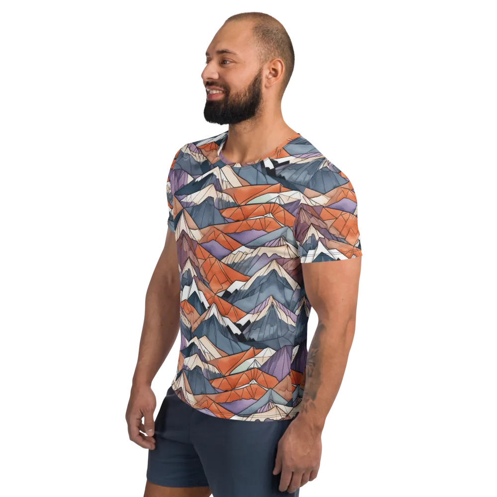 Alpine Facets on Men's Athletic T-Shirt — Left