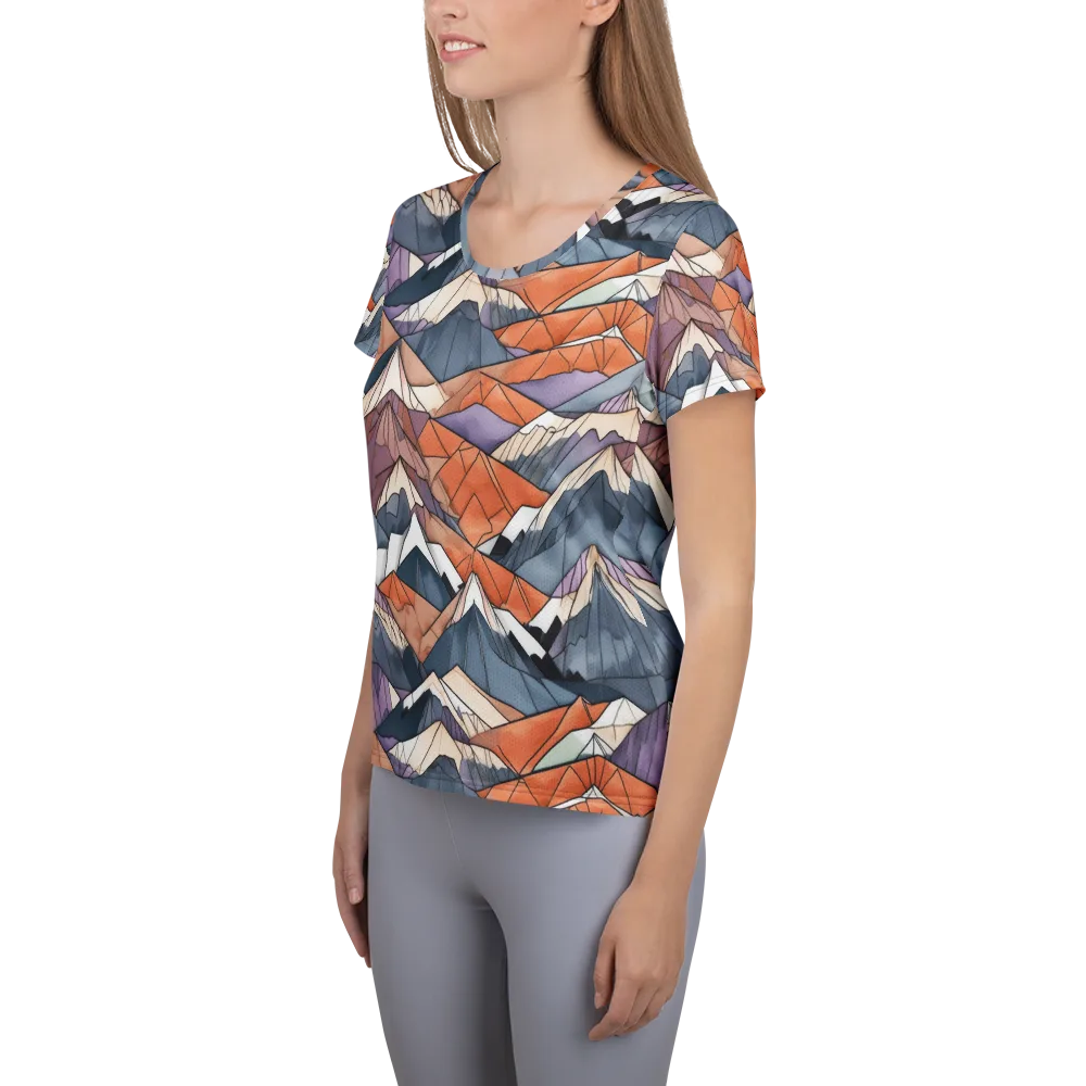 Alpine Facets on Women's Athletic T-Shirt — Left