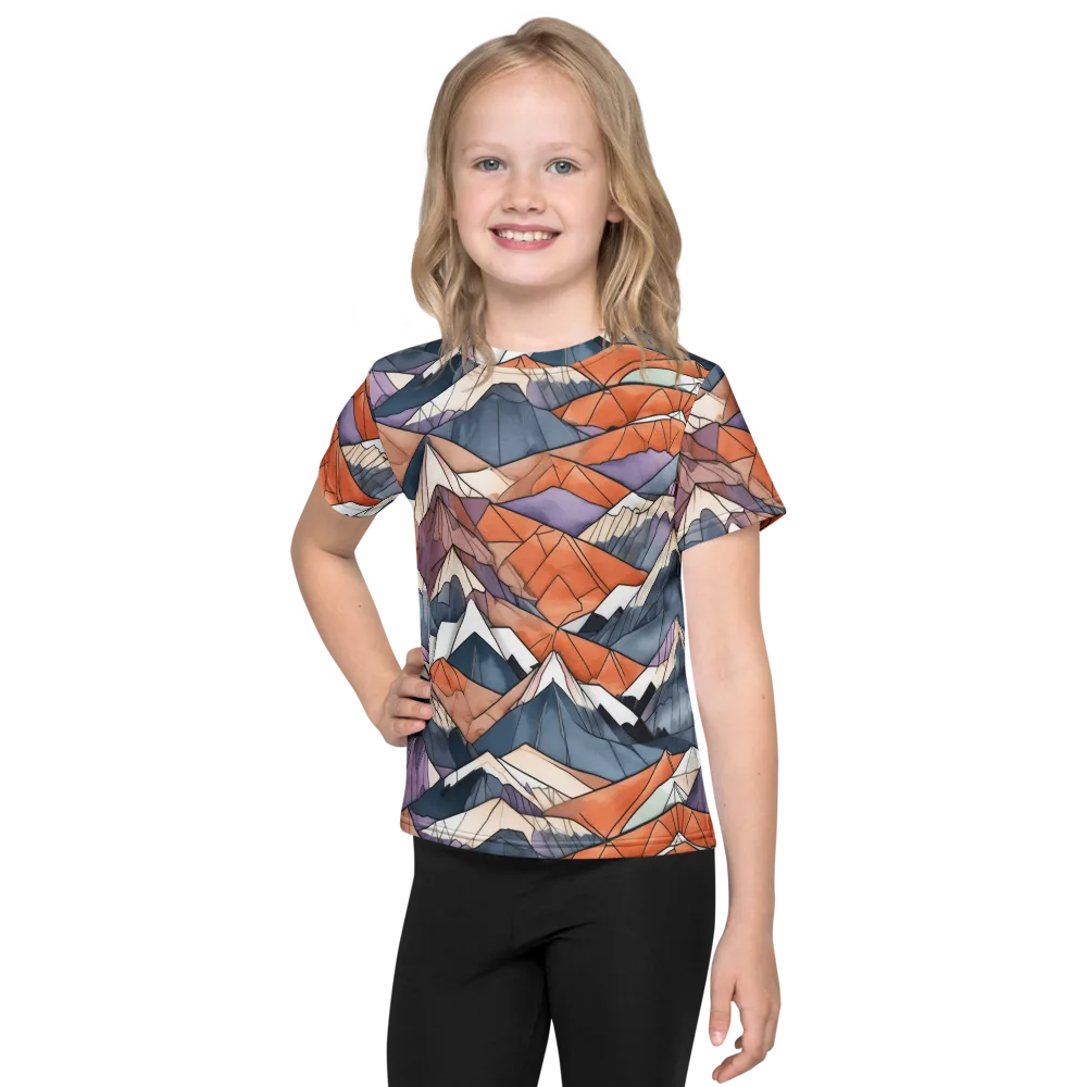 Alpine Facets on Kids Crew Neck T-Shirt — Front