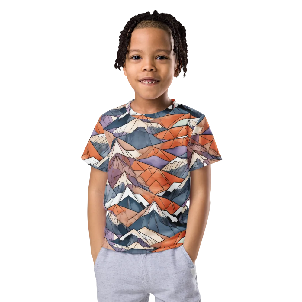 Alpine Facets on Kids Crew Neck T-Shirt — Front