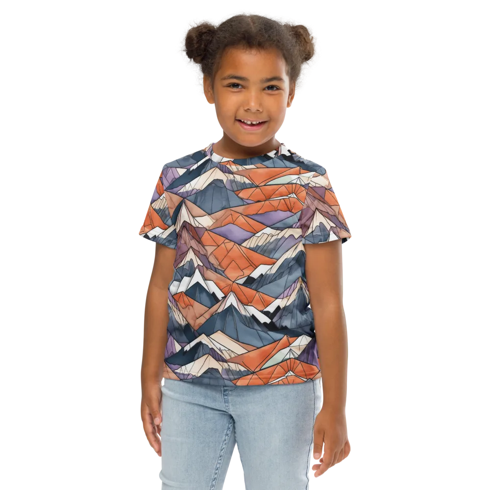 Alpine Facets on Kids Crew Neck T-Shirt — Front