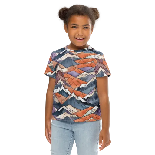 Alpine Facets on a Kids Crew Neck T-Shirt