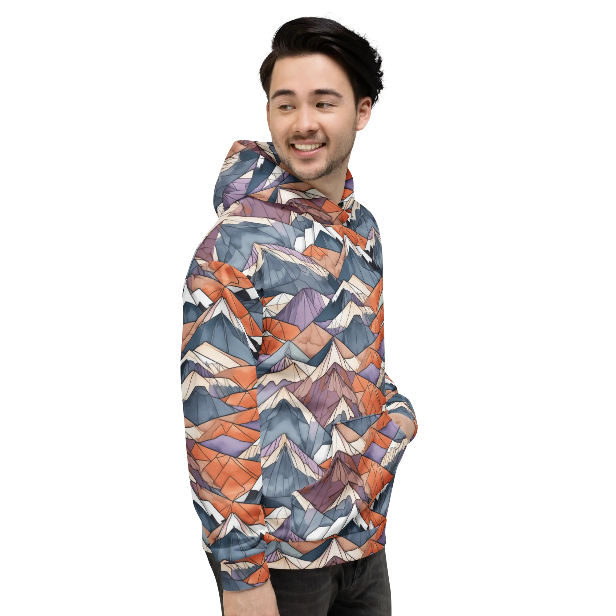 Alpine Facets on Hoodie — Right