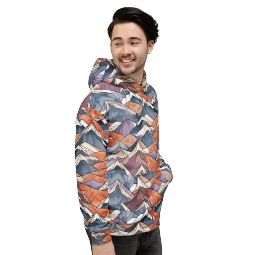 Alpine Facets on a Hoodie