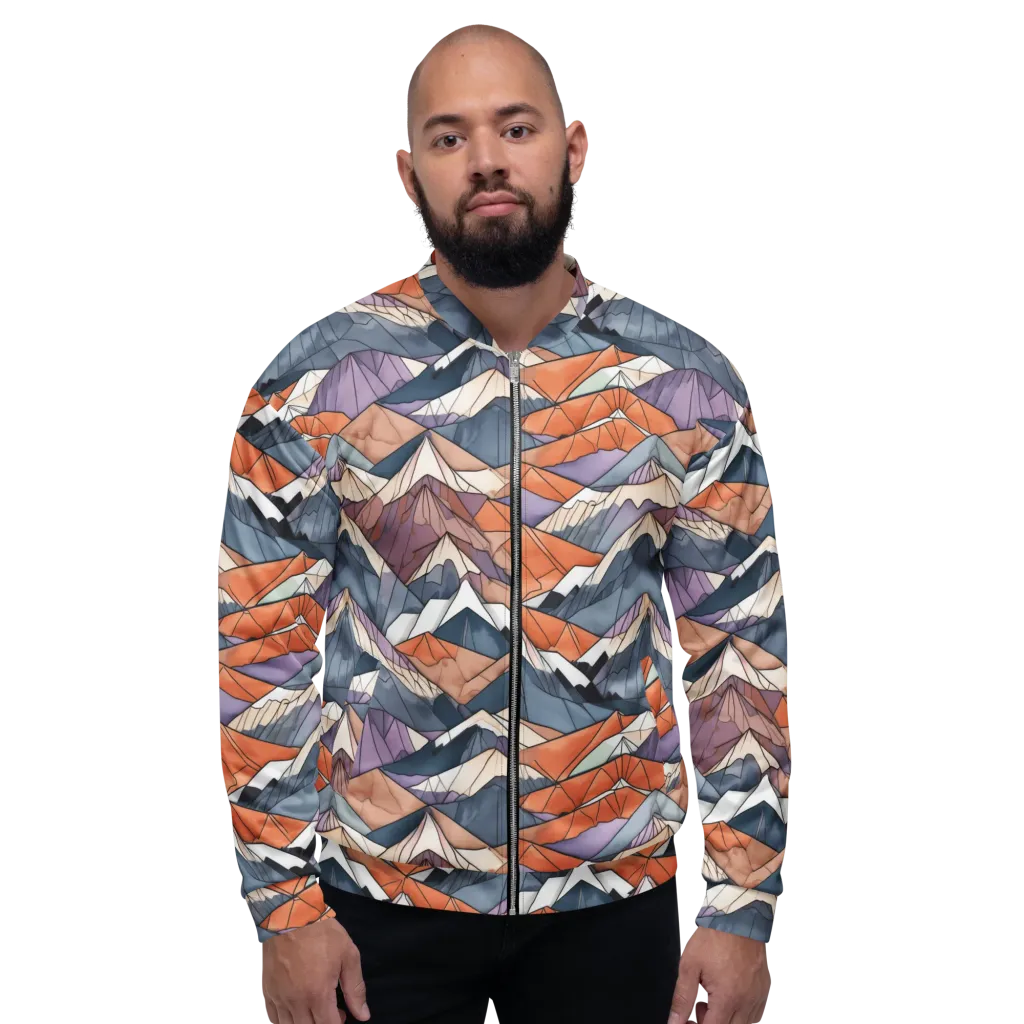 Alpine Facets on Bomber Jacket — Front