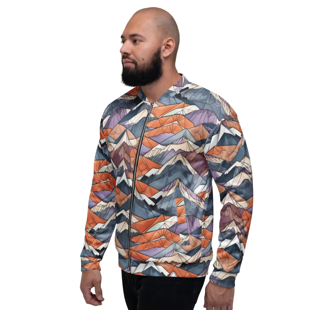 Alpine Facets on Bomber Jacket — Left