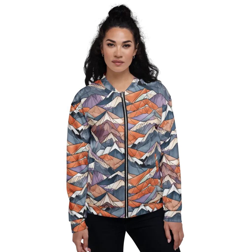 Alpine Facets on Bomber Jacket — Front