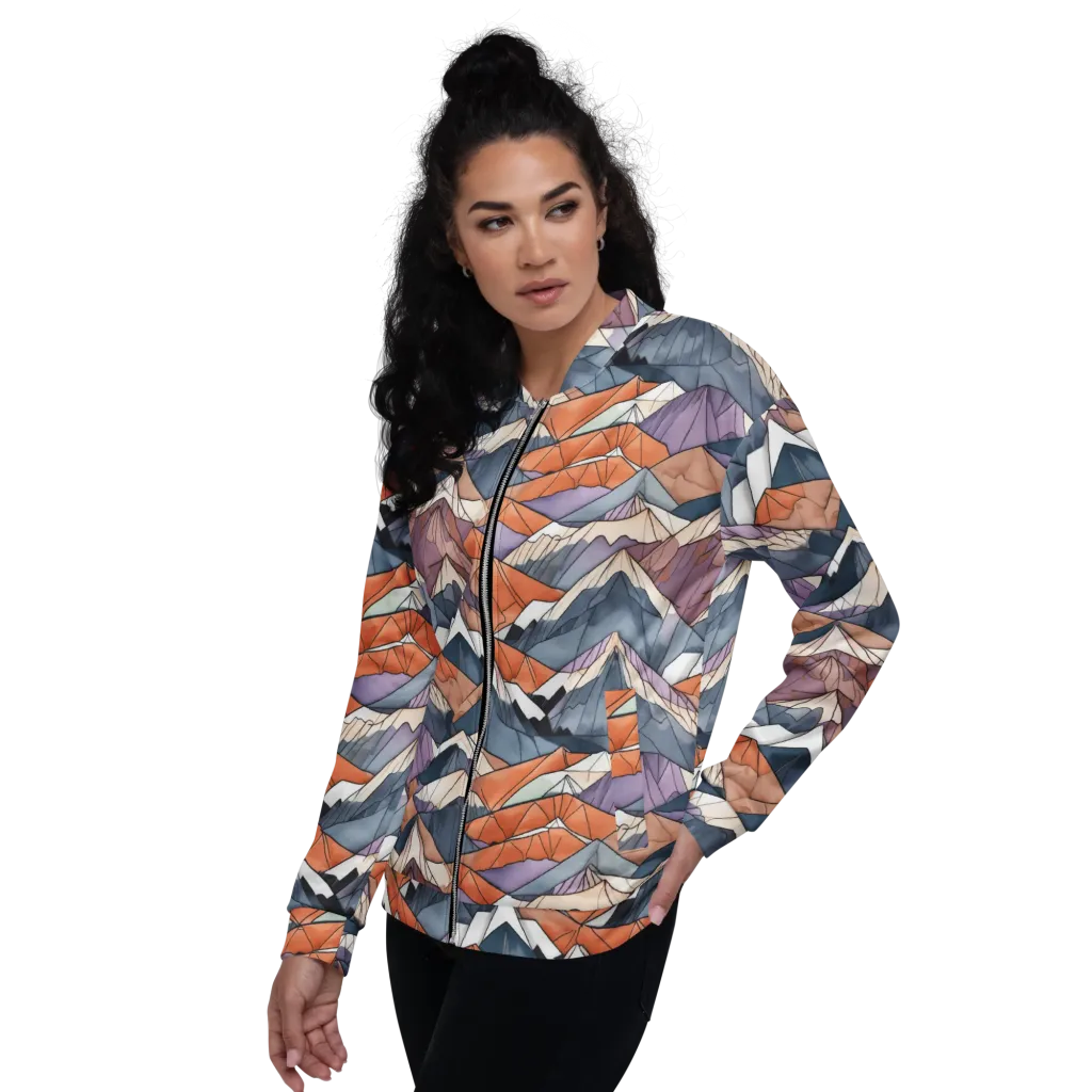 Alpine Facets on Bomber Jacket — Left