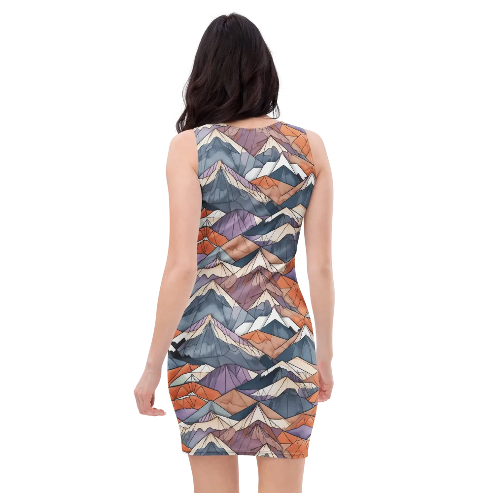 Alpine Facets on Bodycon Dress — Back
