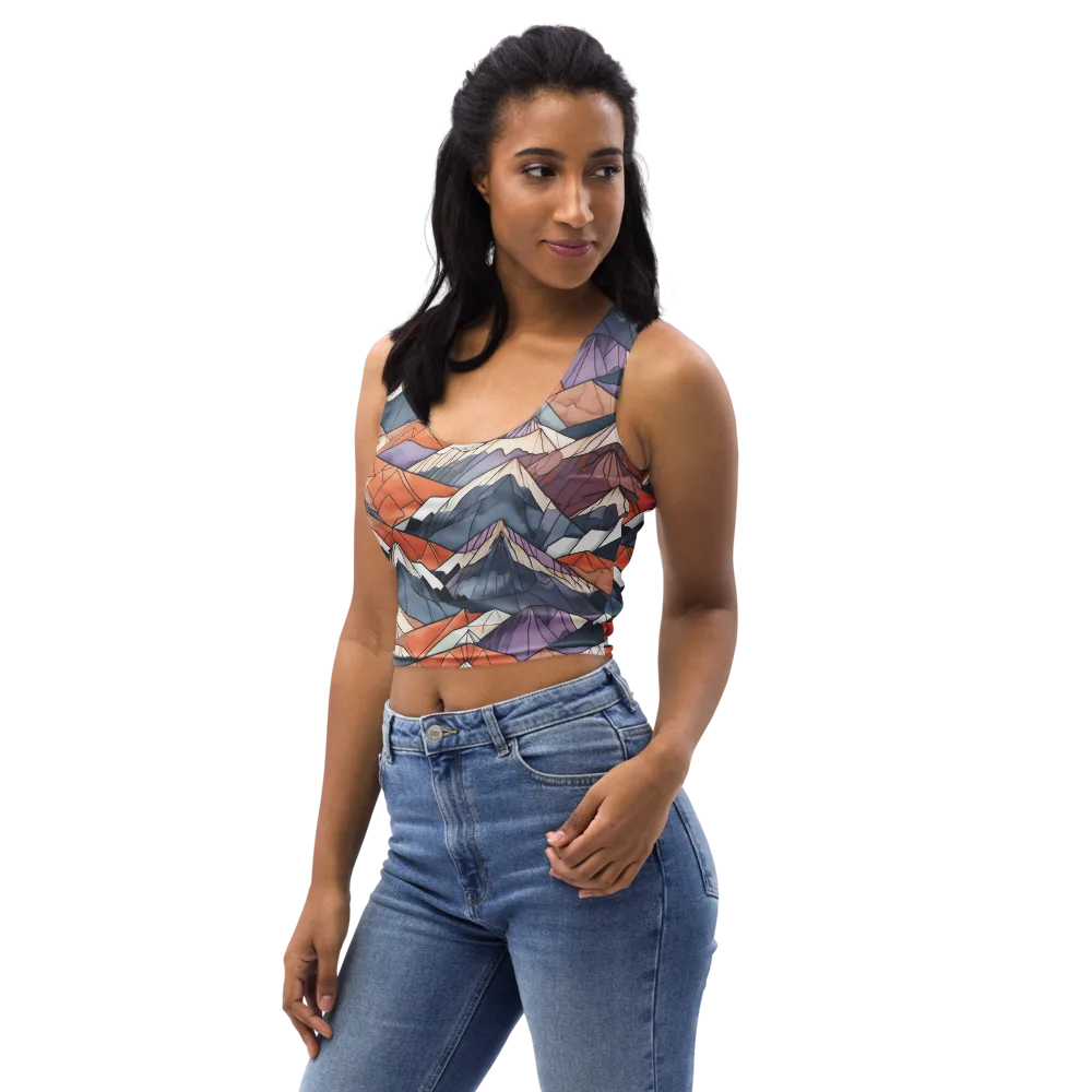 Alpine Facets on Crop Top — Left Front