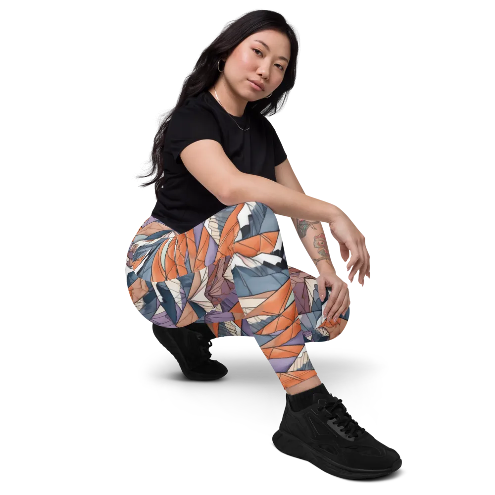 Alpine Facets on Leggings with Pockets — Right Front