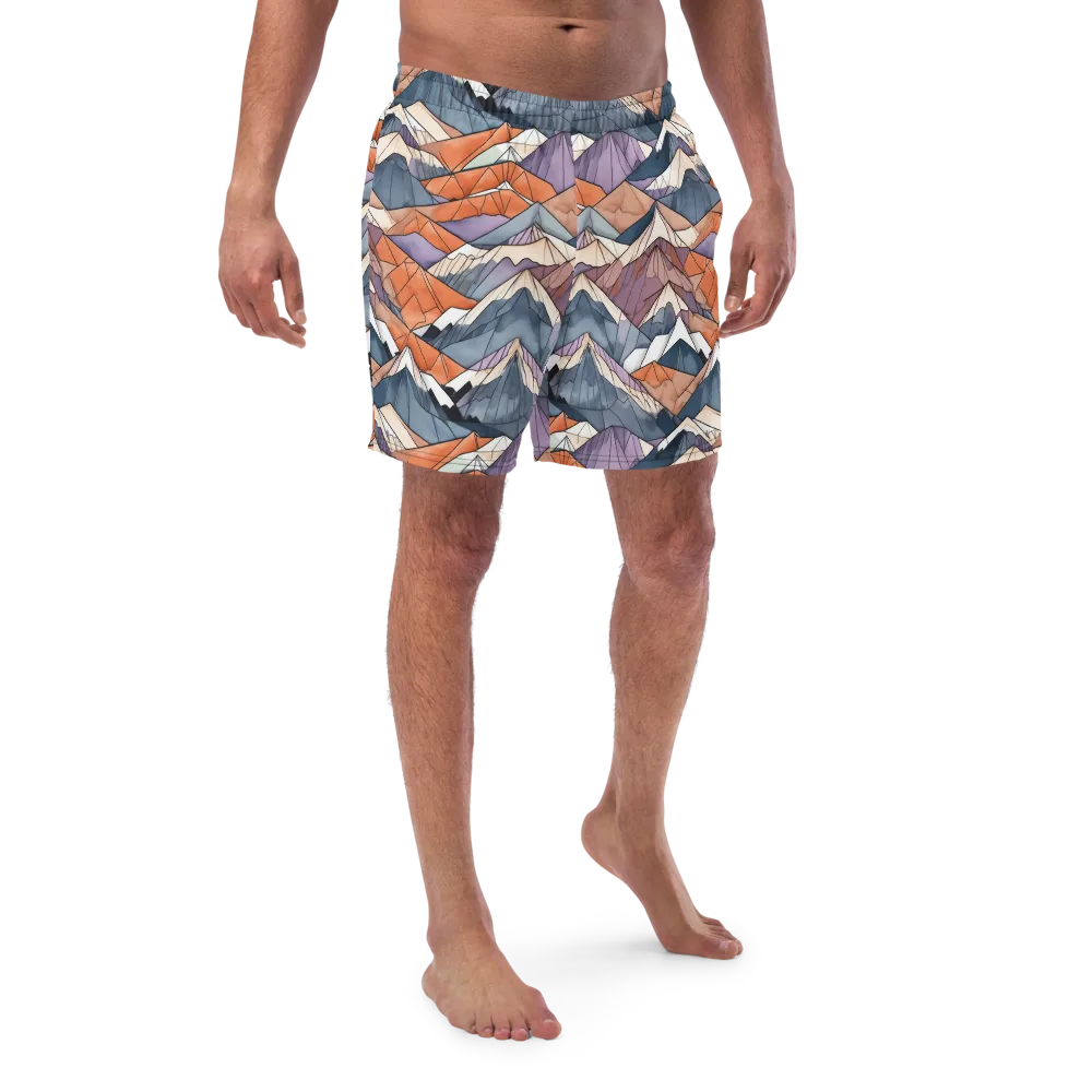 Alpine Facets on Swim Trunks — Front