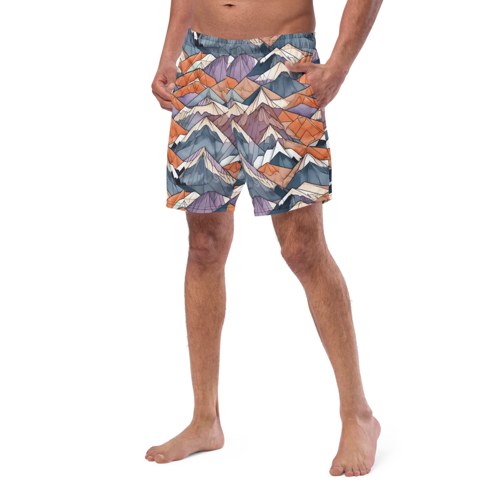 Alpine Facets on Swim Trunks — Left Front