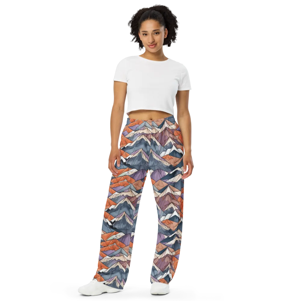 Alpine Facets on Wide-Leg Pants — Front