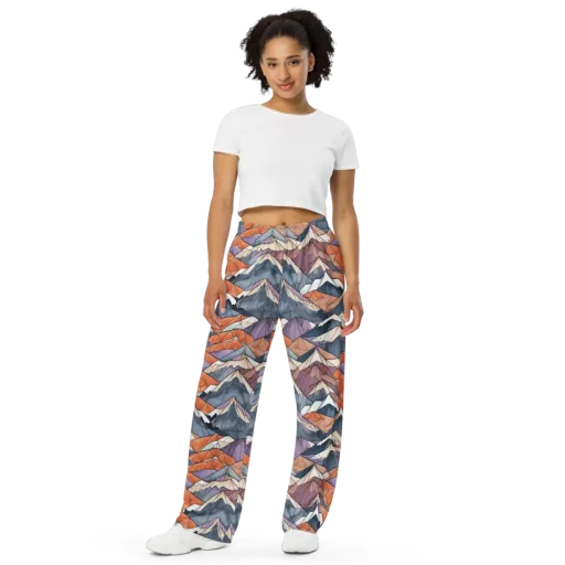 Alpine Facets on a Wide-Leg Pants