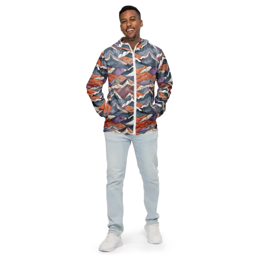 Alpine Facets on a Men's Windbreaker