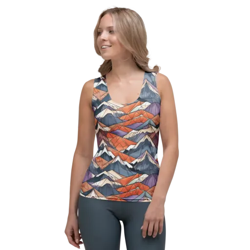 Alpine Facets on a Women's Tank Top