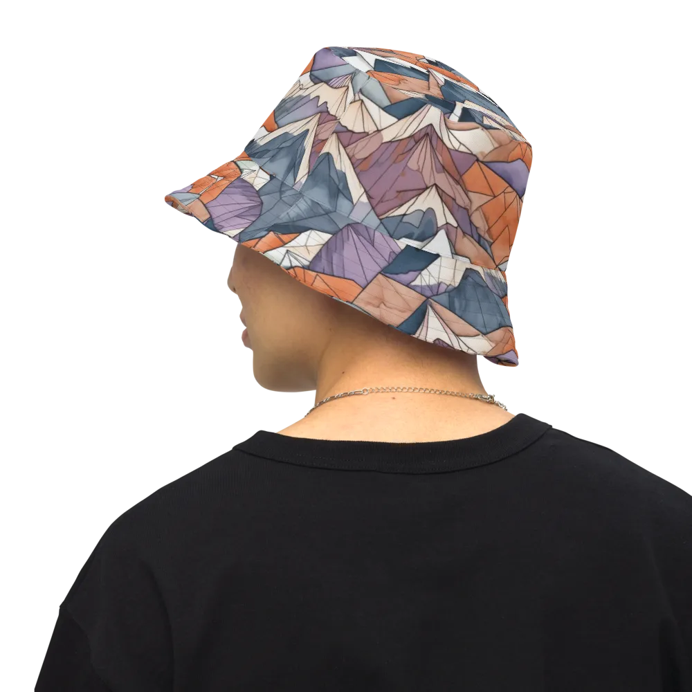 Alpine Facets on Reversible Bucket Hat — Back Inside
