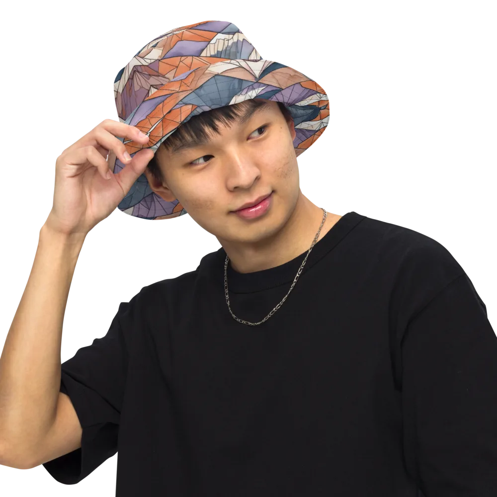 Alpine Facets on Reversible Bucket Hat — Front Inside