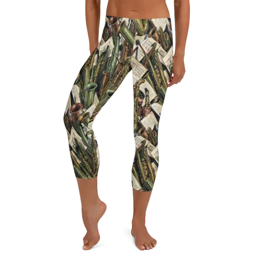 Brass Refrain on a Capri Leggings