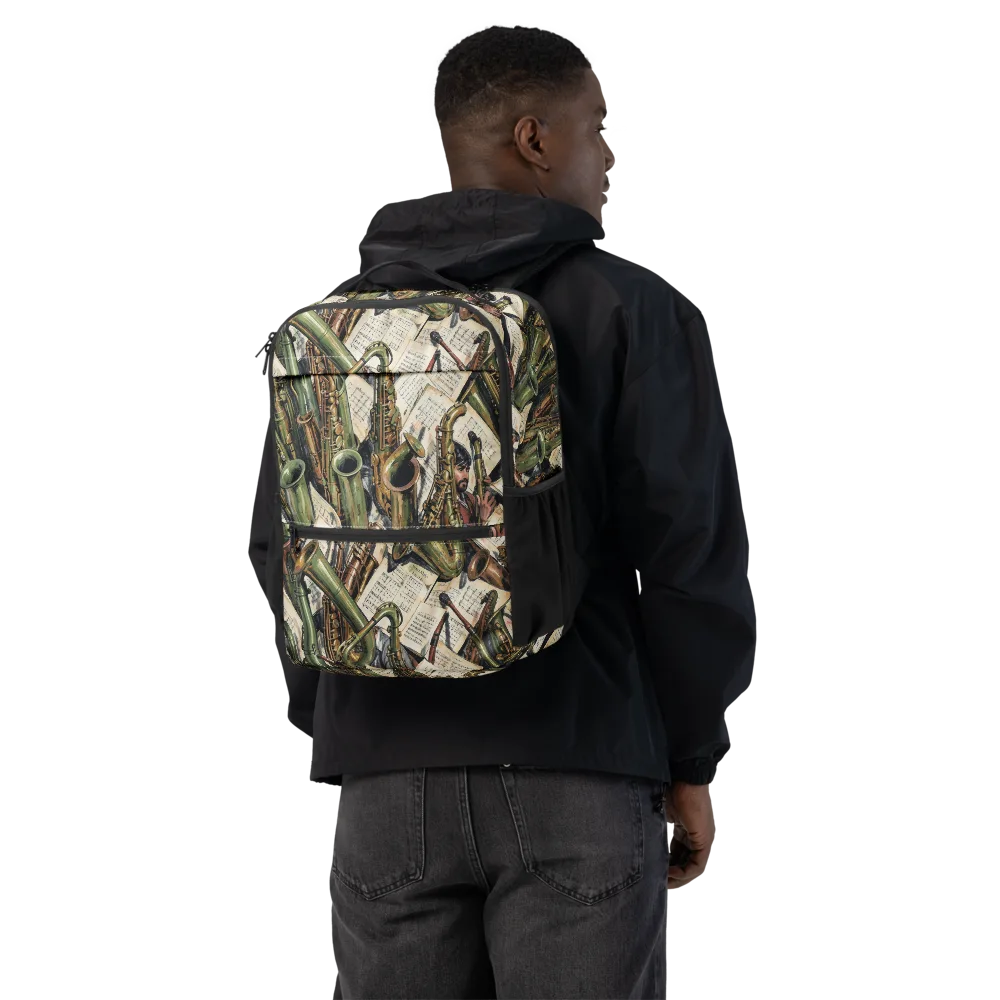 Brass Refrain on Utility Backpack — Back