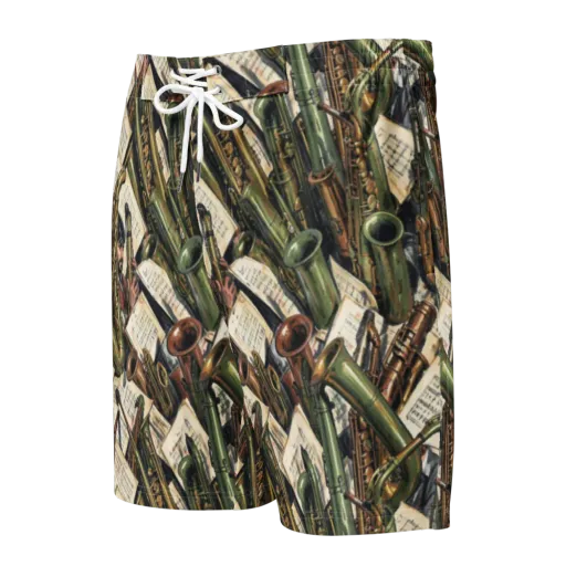 Brass Refrain on a Men's Board Shorts