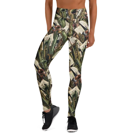 Brass Refrain on a Yoga Leggings