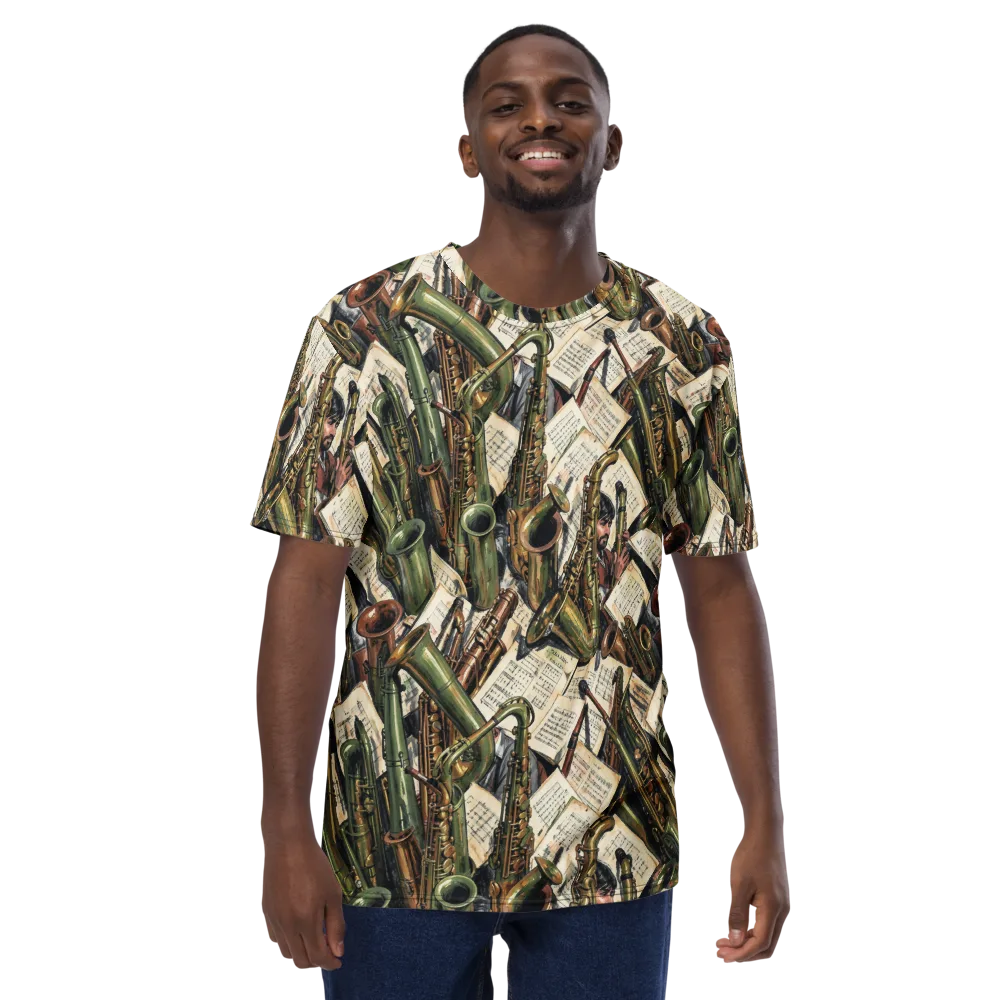 Brass Refrain on Men's Crew Neck T-Shirt — Front