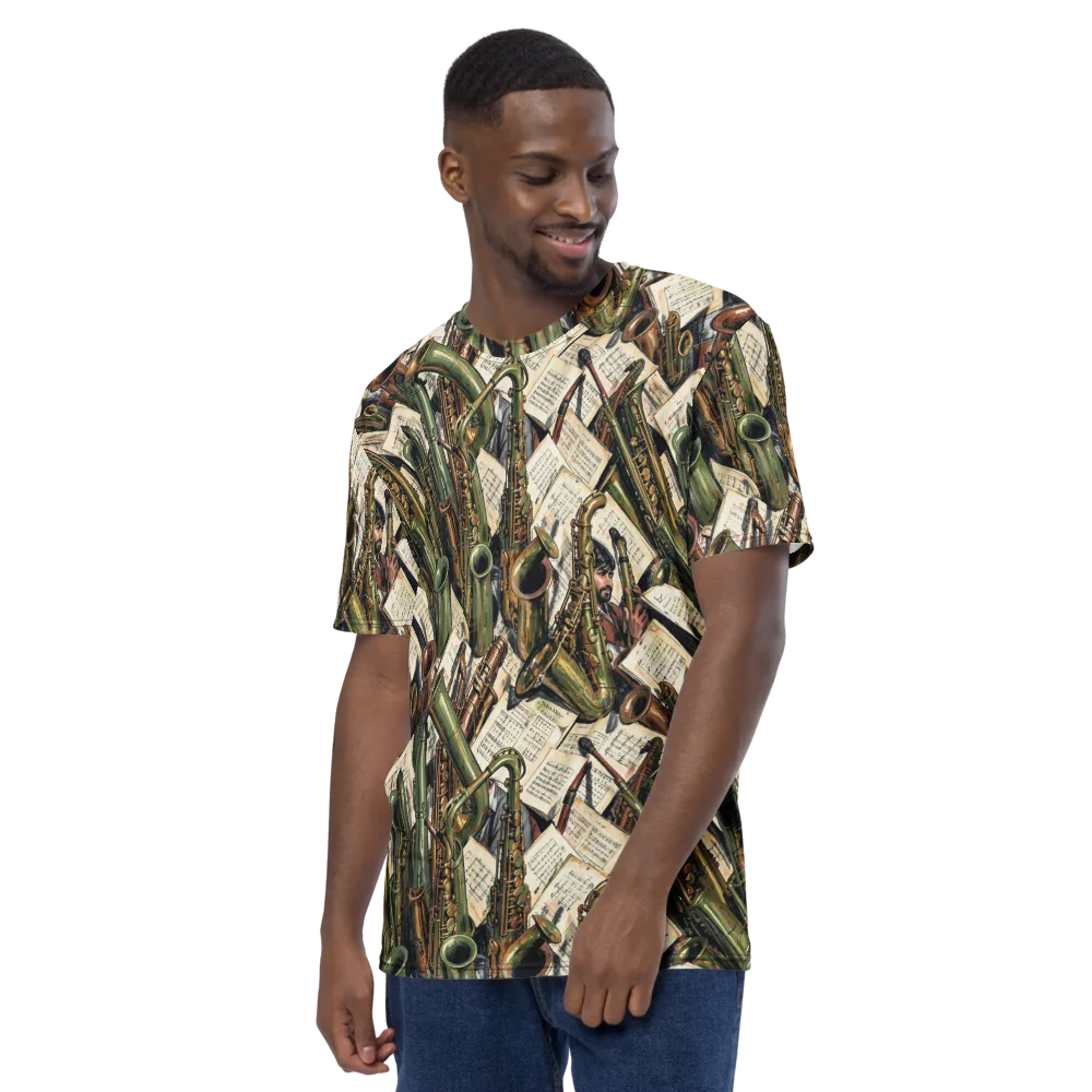 Brass Refrain on Men's Crew Neck T-Shirt — Left