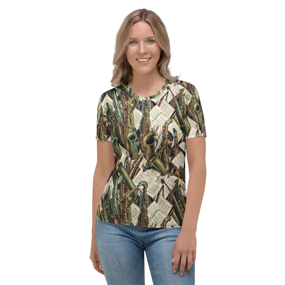 Brass Refrain on Women's Crew Neck T-Shirt — Front