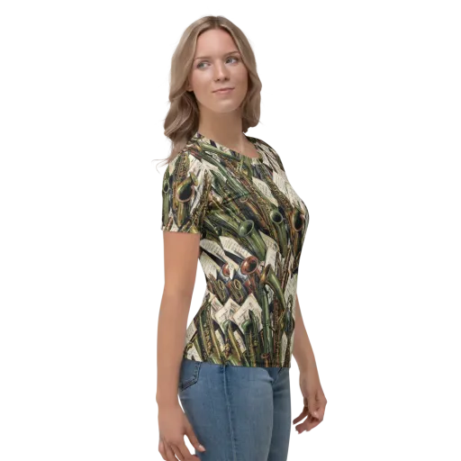 Brass Refrain on a Women's Crew Neck T-Shirt